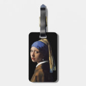 Mädchen mit Perlenohrring Gepäckanhänger (Rückseite vertikal)