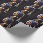 Mädchen mit Perlenohrring Geschenkpapier (Ecke)