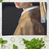 Mädchen mit Perlenohrring Geschirrtuch (Gefaltet)