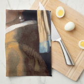 Mädchen mit Perlenohrring Geschirrtuch (Viertel Falte)