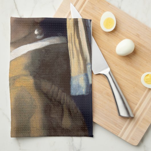 Mädchen mit Perlenohrring Geschirrtuch (Viertel Falte)