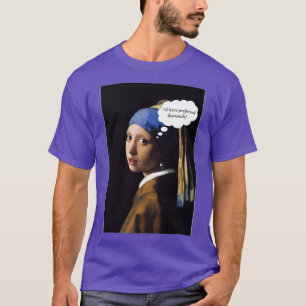 Mädchen mit Perlenohrring gewollt Diamanten T-Shirt
