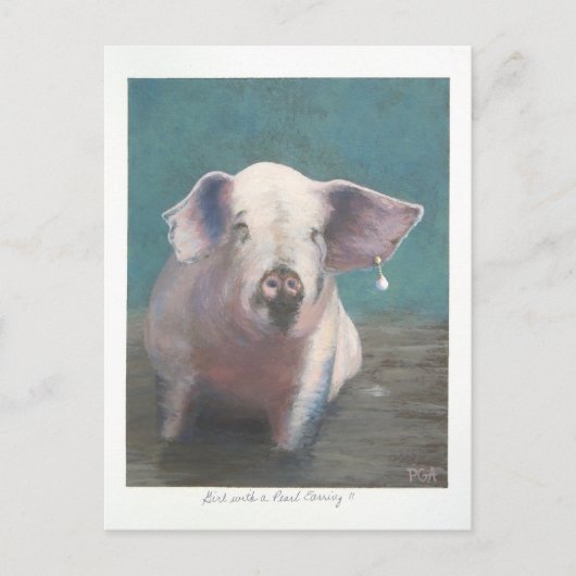 Mädchen mit Perlenohrring II Postkarte (Vorderseite)