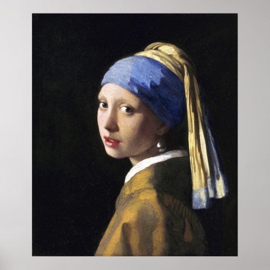 Mädchen mit Perlenohrring, Jan Vermeer Poster (Vorne)
