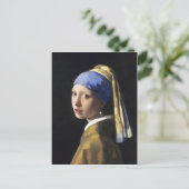 Mädchen mit Perlenohrring, Jan Vermeer Postkarte (Stehend Vorderseite)