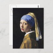 Mädchen mit Perlenohrring, Jan Vermeer Postkarte (Vorne/Hinten)