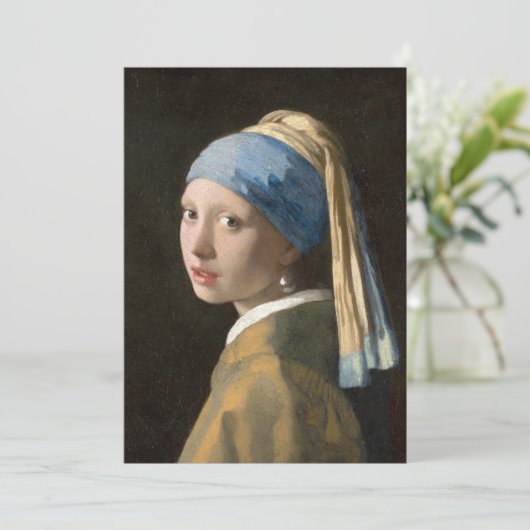 Mädchen mit Perlenohrring | Johannes Vermeer (Stehend Vorderseite)