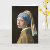 Mädchen mit Perlenohrring | Johannes Vermeer Karte (Gelbe Blume)