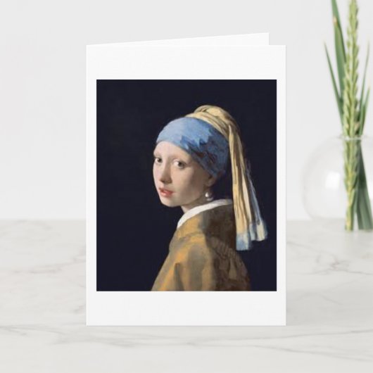 Mädchen mit Perlenohrring - Johannes Vermeer Karte (Vorderseite)