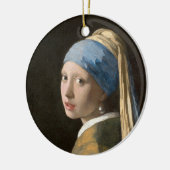 Mädchen mit Perlenohrring | Johannes Vermeer Keramik Ornament (Links)