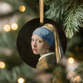 Mädchen mit Perlenohrring | Johannes Vermeer Keramik Ornament