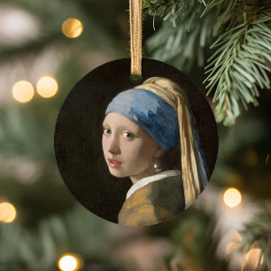 Mädchen mit Perlenohrring   Johannes Vermeer Keramik Ornament