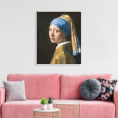 Mädchen mit Perlenohrring | Johannes Vermeer | Leinwanddruck (Insitu (Wohnzimmer))