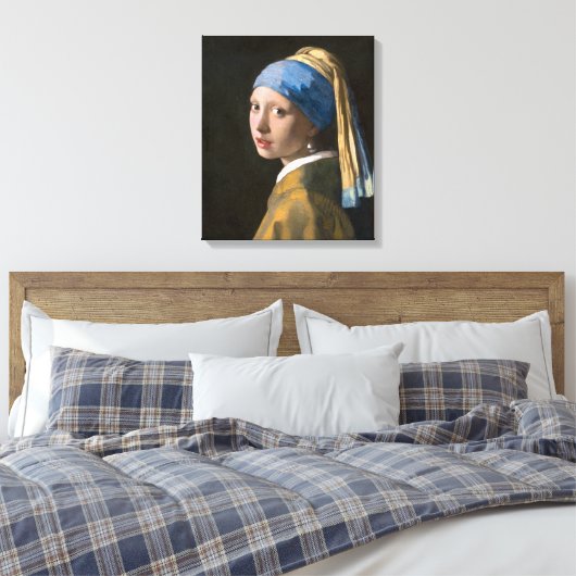 Mädchen mit Perlenohrring | Johannes Vermeer | Leinwanddruck (Insitu (Schlafzimmer))