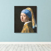 Mädchen mit Perlenohrring | Johannes Vermeer | Leinwanddruck (Insitu (Holzboden))