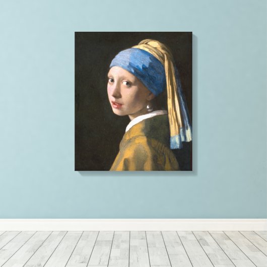 Mädchen mit Perlenohrring | Johannes Vermeer | Leinwanddruck (Insitu (Holzboden))