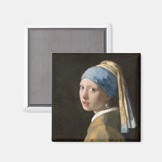 Mädchen mit Perlenohrring | Johannes Vermeer Magnet (Vorderseite/Rückseite)