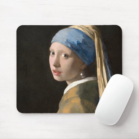 Mädchen mit Perlenohrring - Johannes Vermeer Mousepad (Mit Mouse)