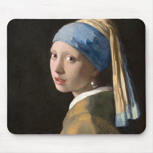 Mädchen mit Perlenohrring - Johannes Vermeer Mousepad (Vorne)
