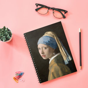 Mädchen mit Perlenohrring Johannes Vermeer Notizblock