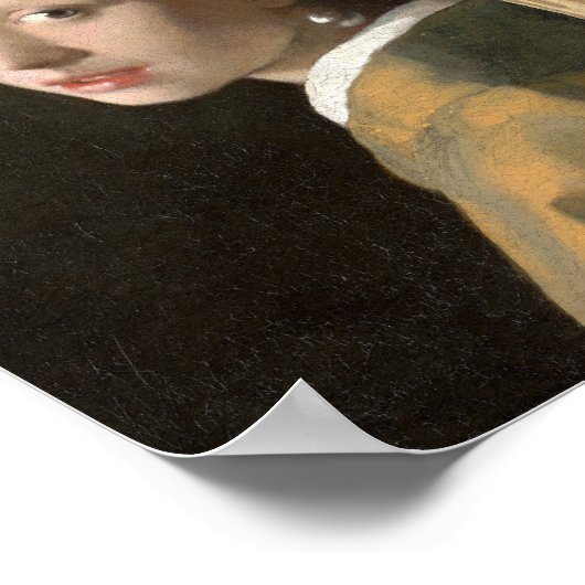 Mädchen mit Perlenohrring | Johannes Vermeer Poster (Ecke)