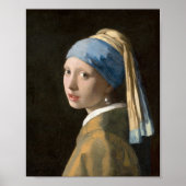 Mädchen mit Perlenohrring | Johannes Vermeer Poster (Vorne)
