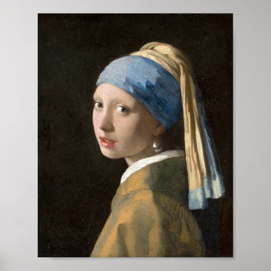 Mädchen mit Perlenohrring | Johannes Vermeer Poster (Vorne)