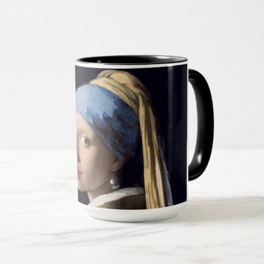 Mädchen mit Perlenohrring-Johannes Vermeer Small Tasse (VorderseiteRechts)