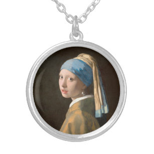 Mädchen mit Perlenohrring, Johannes Vermeer Versilberte Kette