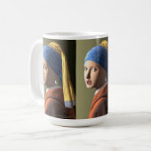 Mädchen mit Perlenohrring Kaffeetasse (Vorderseite Links)