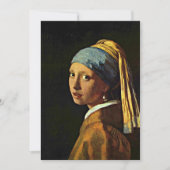 Mädchen mit Perlenohrring Karte (Vorderseite)