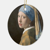 Mädchen mit Perlenohrring Keramik Ornament (Links)