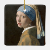 Mädchen mit Perlenohrring Keramikornament (Rückseite)