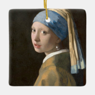 Mädchen mit Perlenohrring Keramikornament