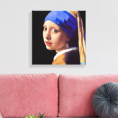Mädchen mit Perlenohrring Leinwanddruck (Insitu (Wohnzimmer))