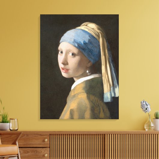 Mädchen mit Perlenohrring Leinwanddruck (Insitu (Wohnzimmer))