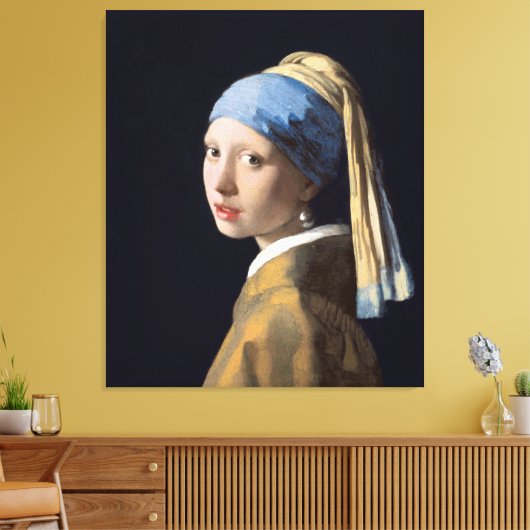 Mädchen mit Perlenohrring Leinwanddruck (Insitu (Wohnzimmer))