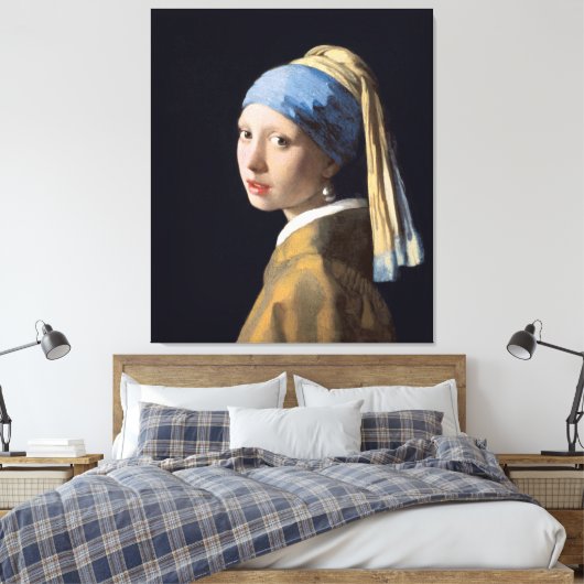 Mädchen mit Perlenohrring Leinwanddruck (Insitu (Schlafzimmer))