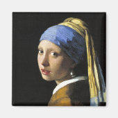 Mädchen mit Perlenohrring Magnet (Vorne)