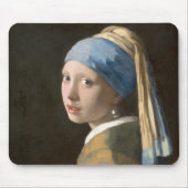 Mädchen mit Perlenohrring Mousepad (Vorne)