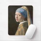 Mädchen mit Perlenohrring Mousepad (Mit Mouse)