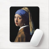 Mädchen mit Perlenohrring Mousepad (Mit Mouse)