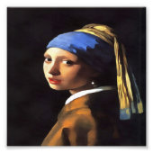 Mädchen mit Perlenohrring nach Johannes Vermeer Fotodruck (Vorne)