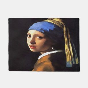 Mädchen mit Perlenohrring nach Johannes Vermeer Fußmatte