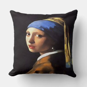Mädchen mit Perlenohrring nach Johannes Vermeer Kissen