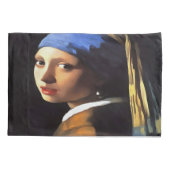 Mädchen mit Perlenohrring nach Johannes Vermeer Kissenbezug (Rückseite-Links)