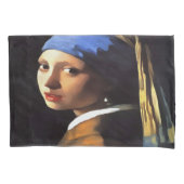 Mädchen mit Perlenohrring nach Johannes Vermeer Kissenbezug (Vorderseite-Links)