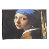 Mädchen mit Perlenohrring nach Johannes Vermeer Kissenbezug (Vorderseite-Rechts)