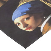 Mädchen mit Perlenohrring nach Johannes Vermeer Kurzer Tischläufer (Ecke)