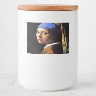 Mädchen mit Perlenohrring nach Johannes Vermeer Lebensmitteletikett